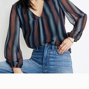 Madewell Multicolor Striped Blouse